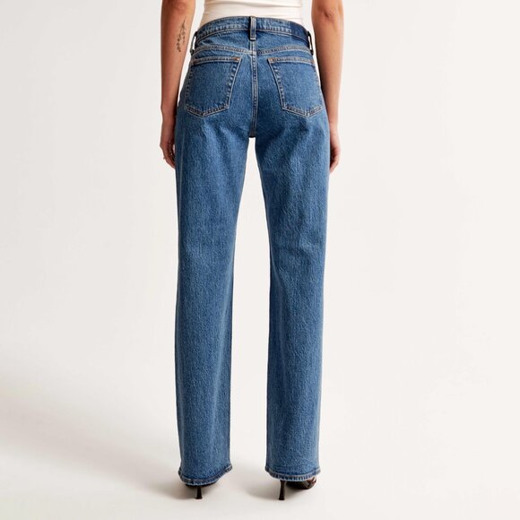 Abercrombie & Fitch Dark Marble Low Rise Baggy Jean size 25 Regular - Picture 2 of 14